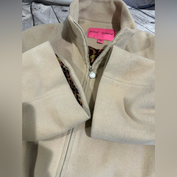 BETSEY JOHNSON women’s wool blend swing coat size small color camel - Picture 12 of 15